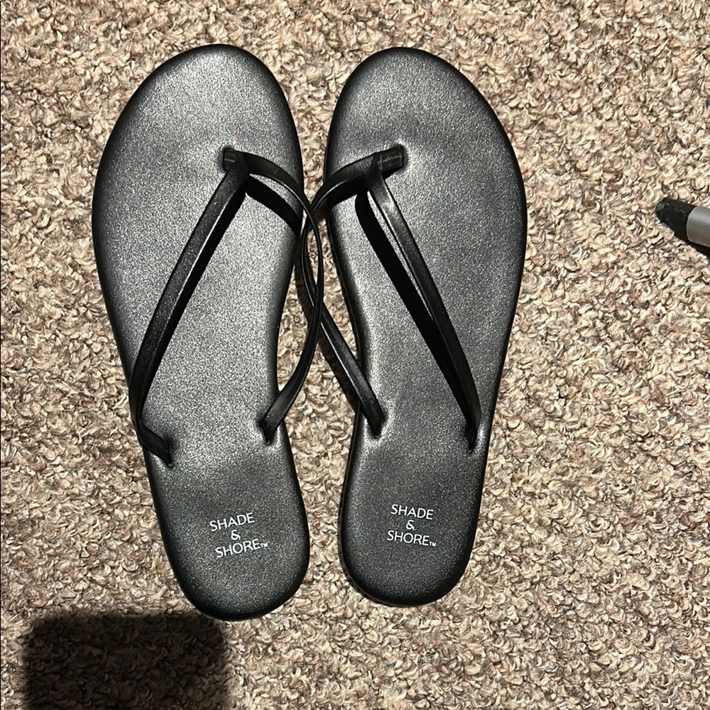 Shade & Shore Black Sandals Minimalist Design